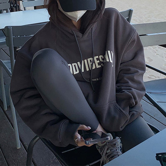 Dam Hoodie Överdimensionerad Mjuk Trendig 1