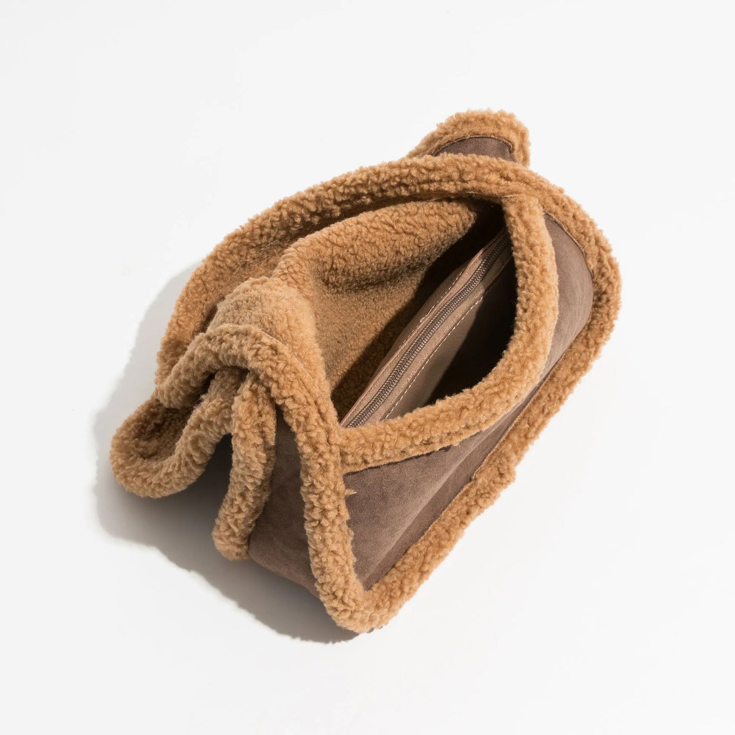 Dam Handväska Liten Polyester med Konstpälsdetaljer-2