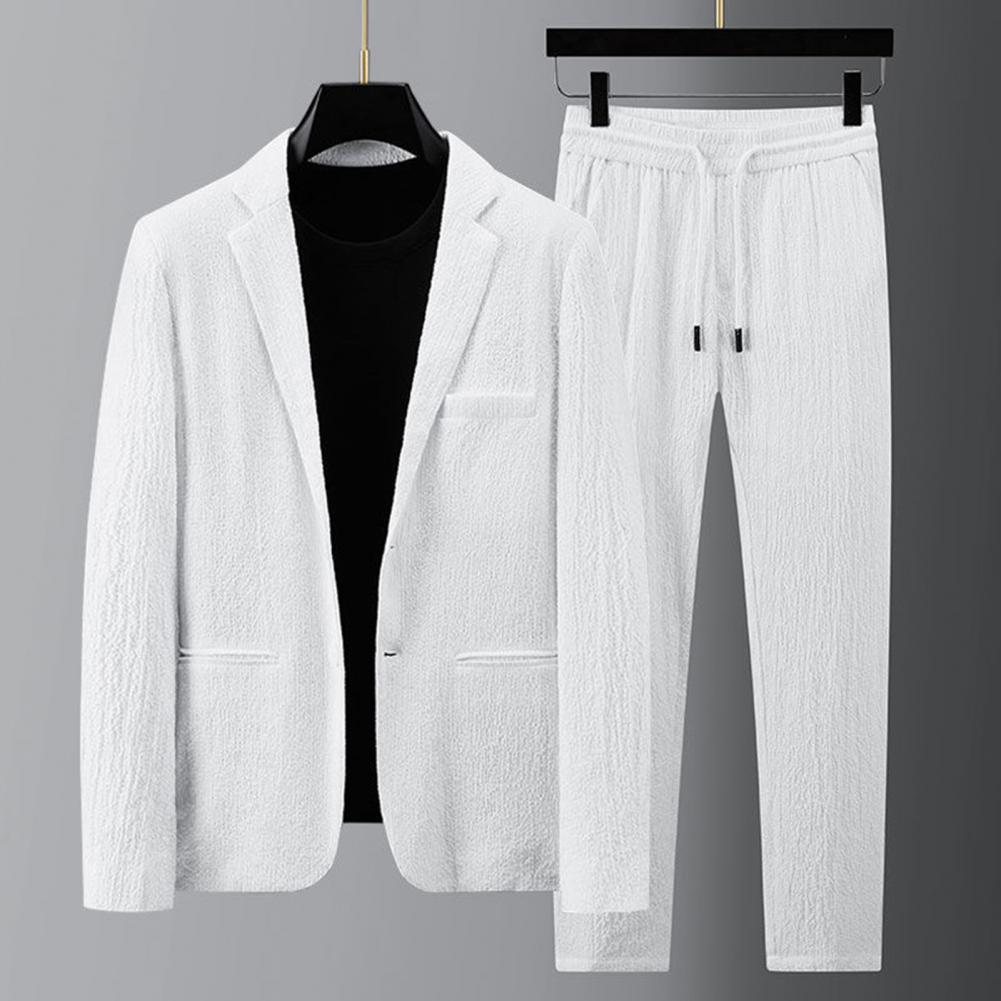 Herr Kostym Bröllop Modern Polyester Elegant Snitt-6