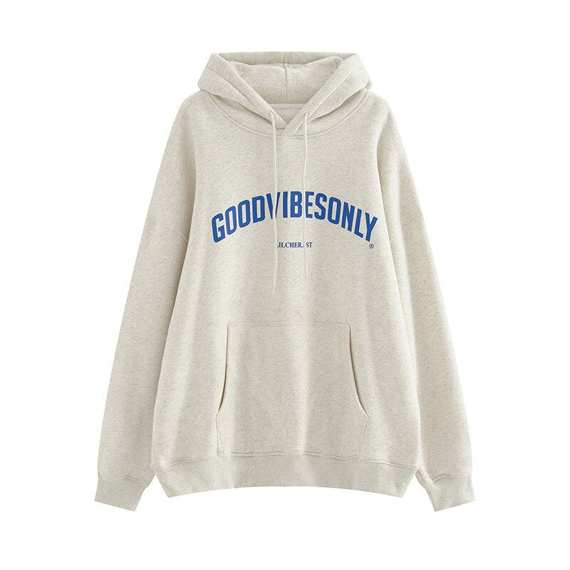 Dam Hoodie Överdimensionerad Mjuk Trendig 3