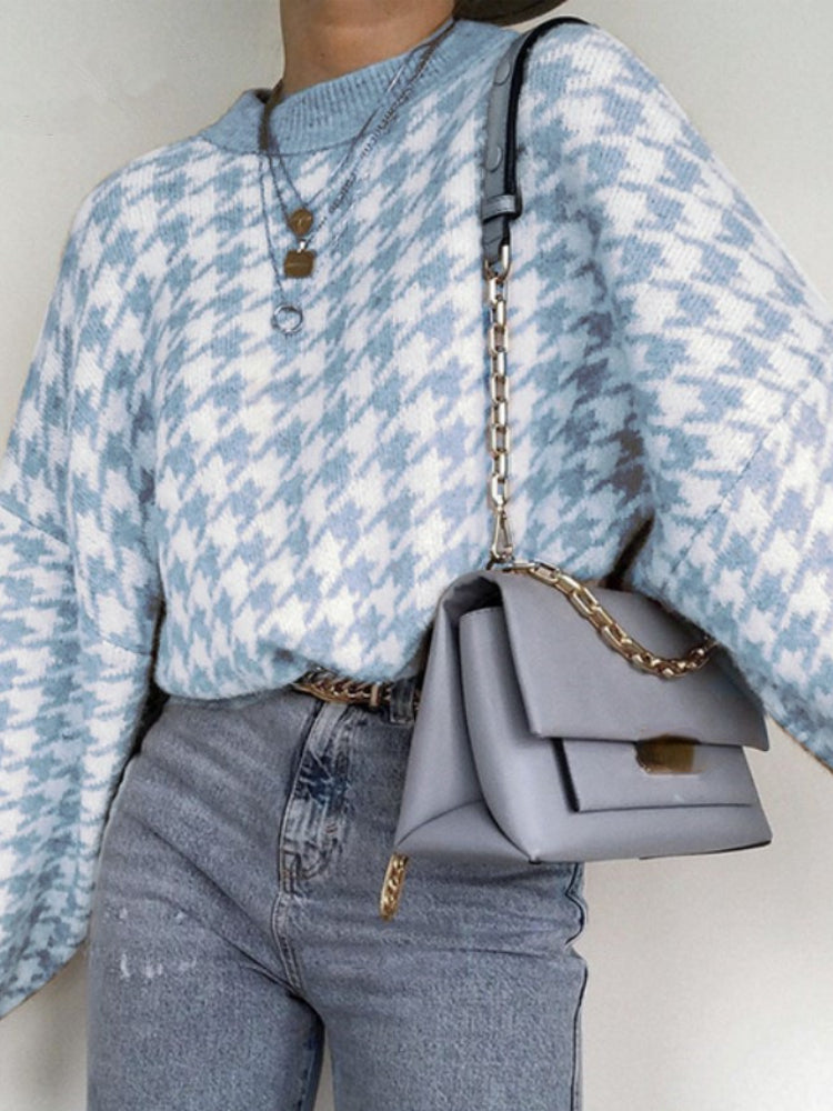 Dam Kofta Rutig Avslappnad Akryl-1