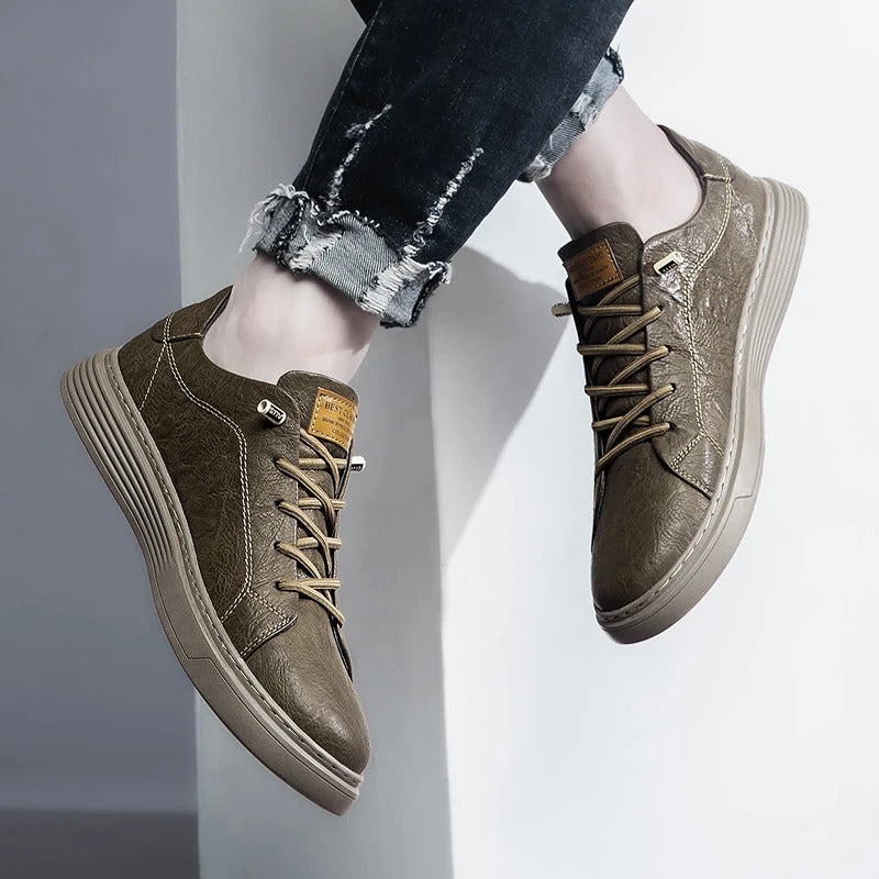 Herrskor Oxford Stil Högkvalitativt Läder 4