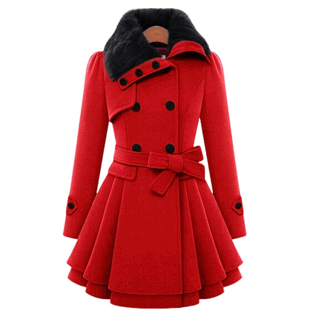 Dam Trenchcoat Klassisk Stil Tygblandning 8