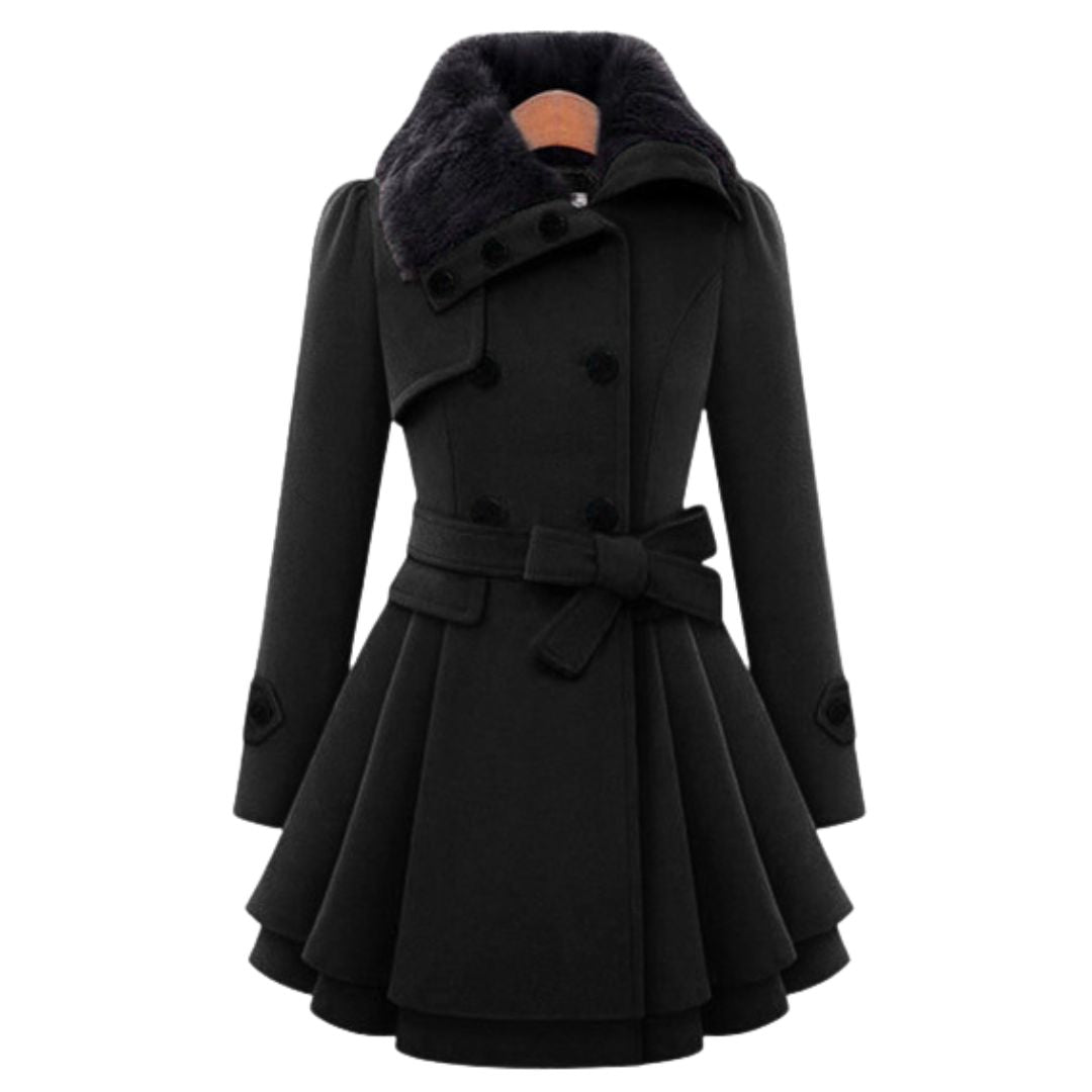 Dam Trenchcoat Klassisk Stil Tygblandning 9