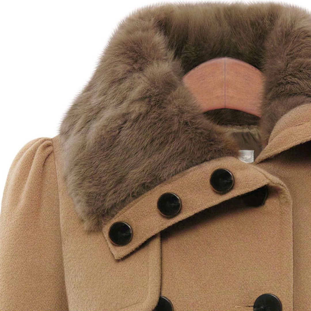 Dam Trenchcoat Klassisk Stil Tygblandning 4