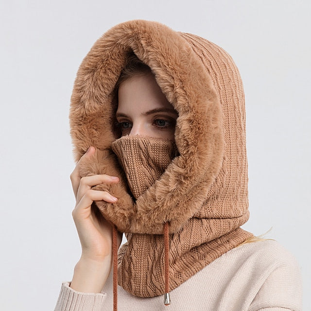 Unisex Hoodie Multifunktionell Mjuk Stickad Polyester-3