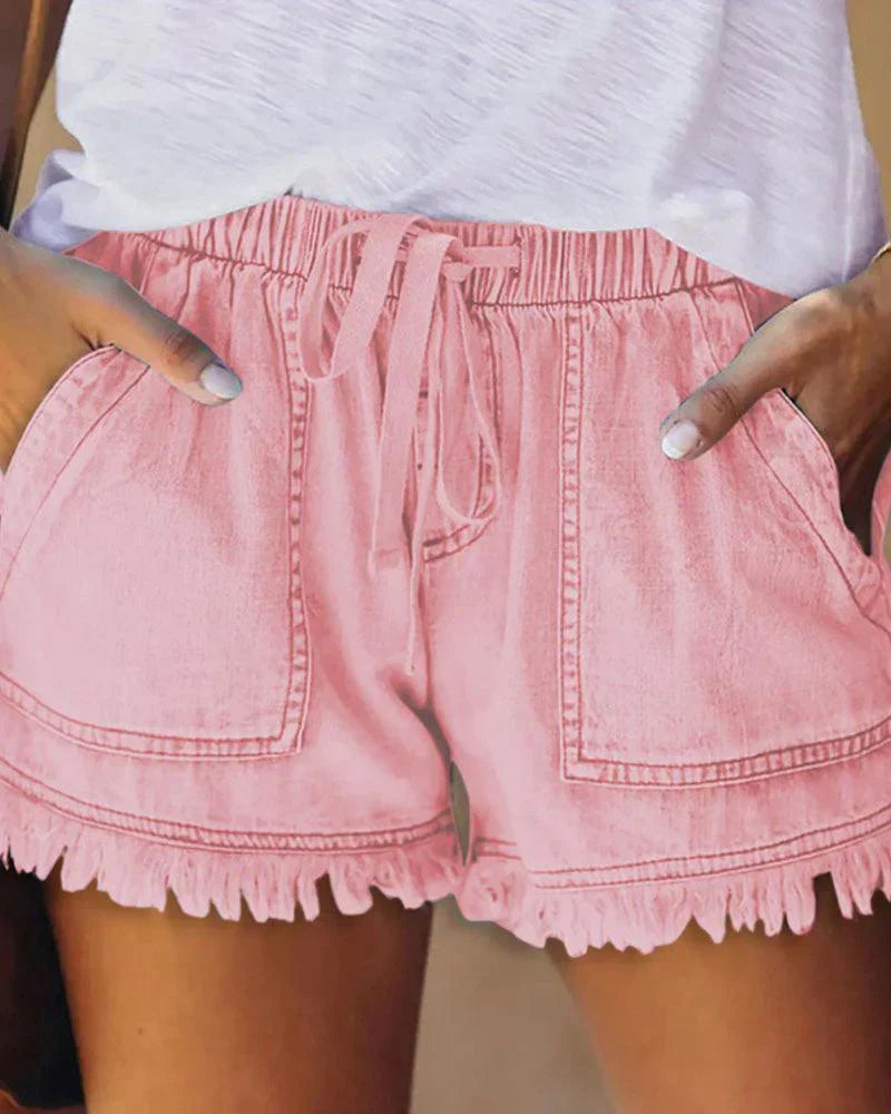 Variant image for Dam Denimshorts Justerbar Midja Slitstark-26