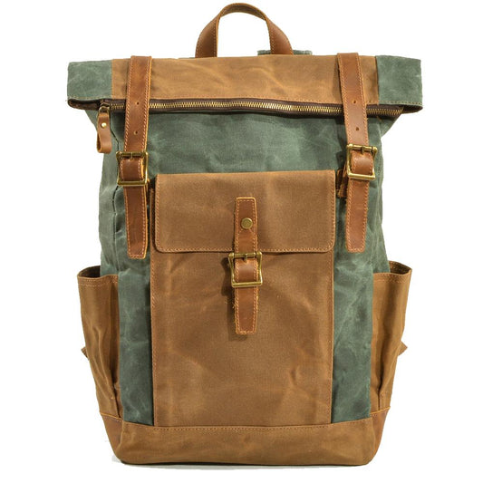 Herr Ryggsäck Canvas Robust Läder 1