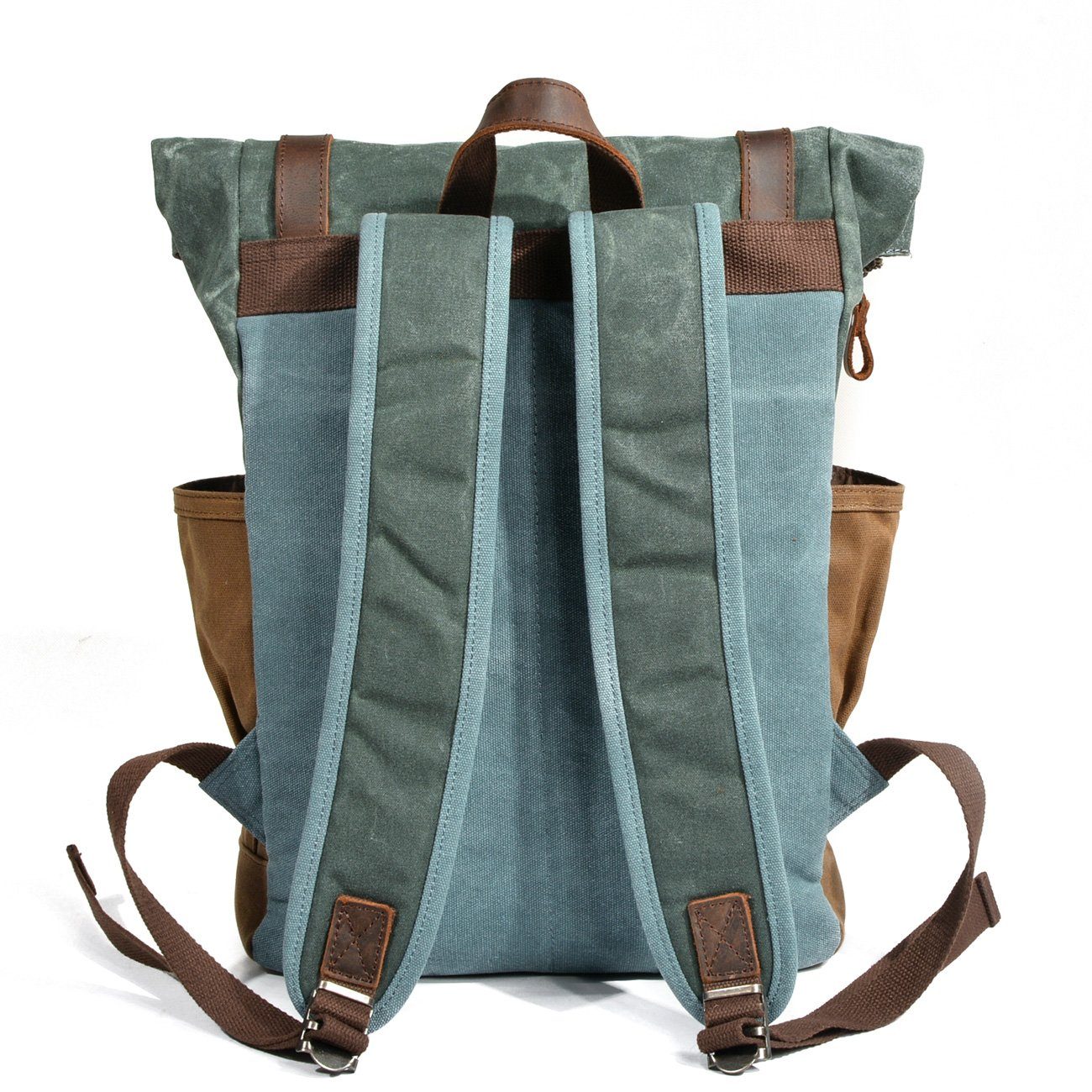 Unisex Ryggsäck Rolltop Wolff Canvas Vattenavvisande Slitstark 2