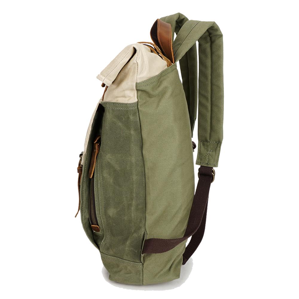 Dam Rucksack Urban Canvas Crazy-Horse-Läder-2