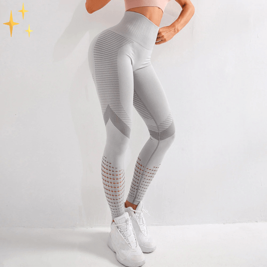 Dam Sportleggings Höga Midja Sömlösa Andningsmaterial-1