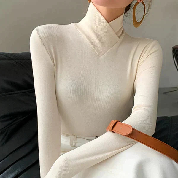 Variant image for Dam Turtleneck Tröja Elegant Andningsbart Tyg-1