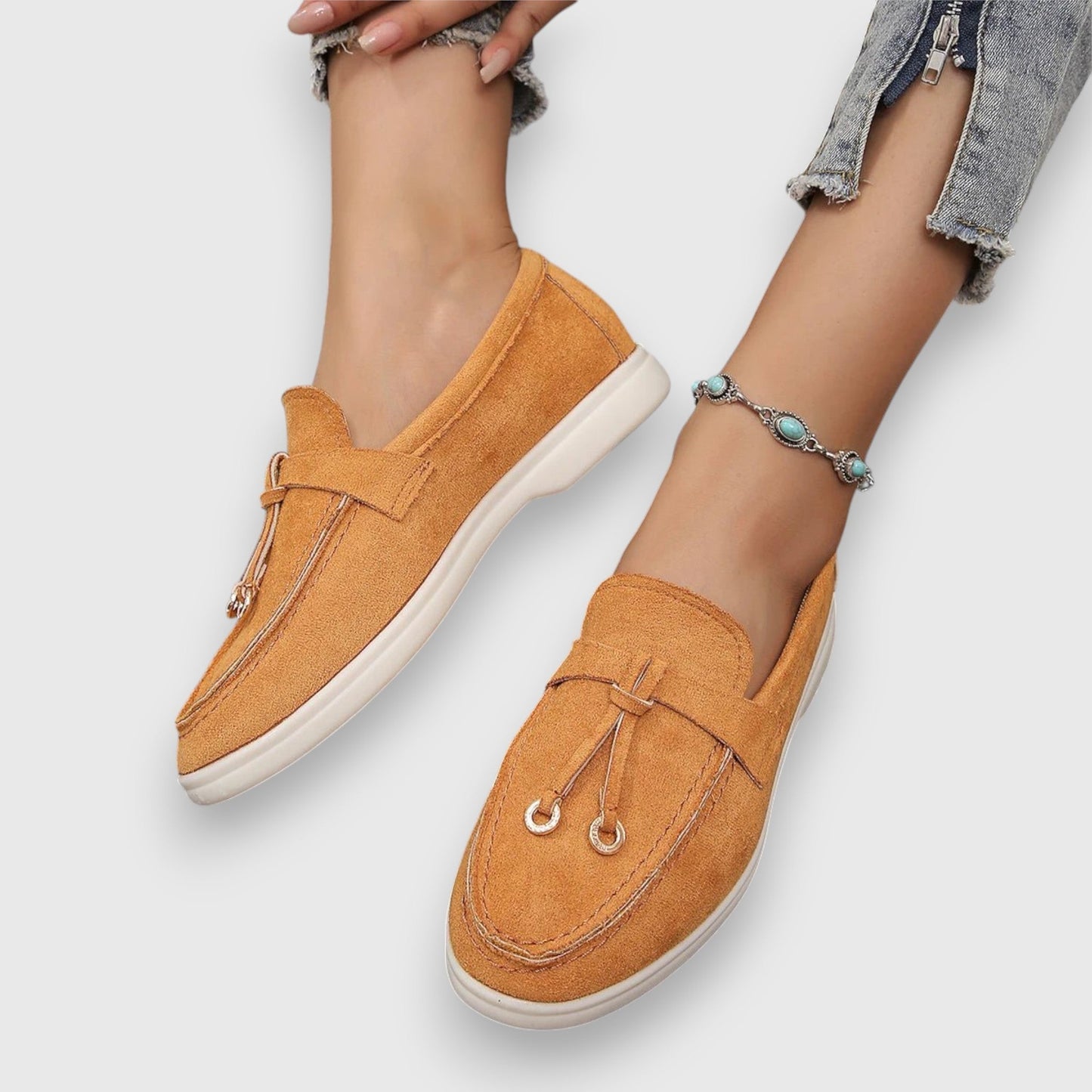 Bekväma Loafers Dam i Lätt Duk – Slip-On Design för Avslappnad Användning och Optimal Komfort 6