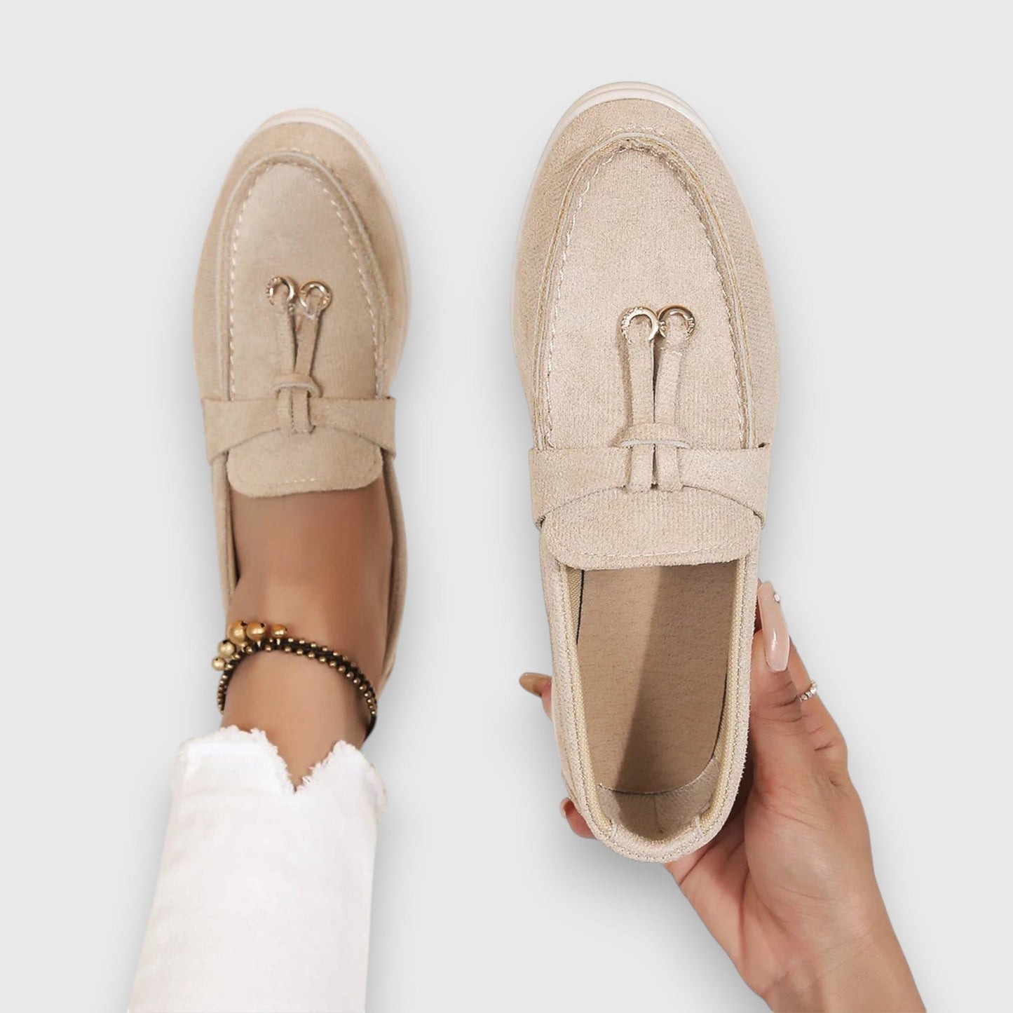 Bekväma Loafers Dam i Lätt Duk – Slip-On Design för Avslappnad Användning och Optimal Komfort 2
