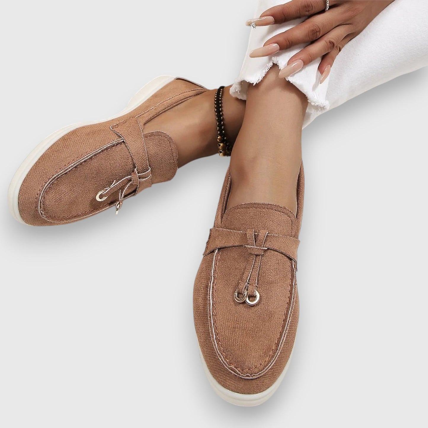 Bekväma Loafers Dam i Lätt Duk – Slip-On Design för Avslappnad Användning och Optimal Komfort 10