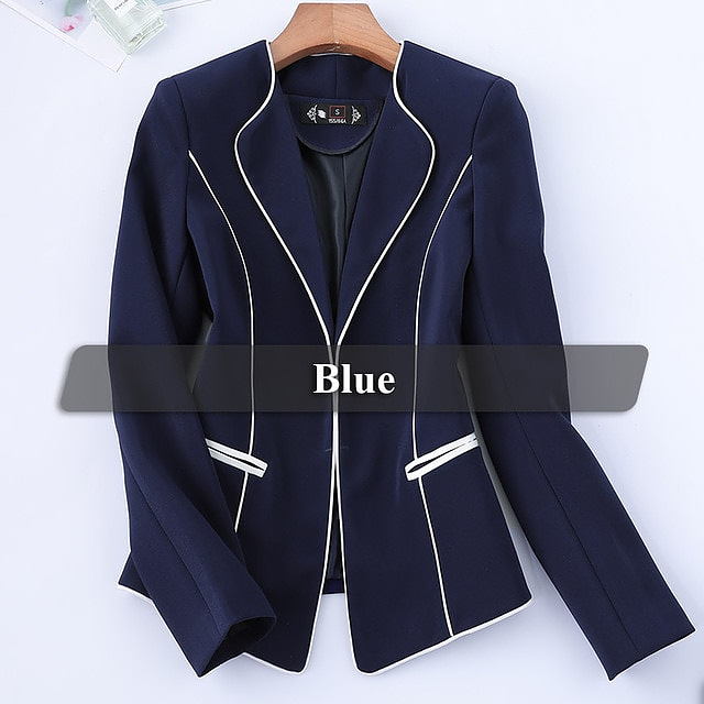 Kvinnors Blazer Elegant Polyester Kappa för Kontor 1