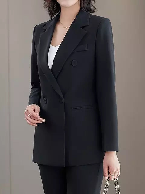 Variant image for Kvinnors Blazer Set Slim Fit Polyester Långa Ärmar-1