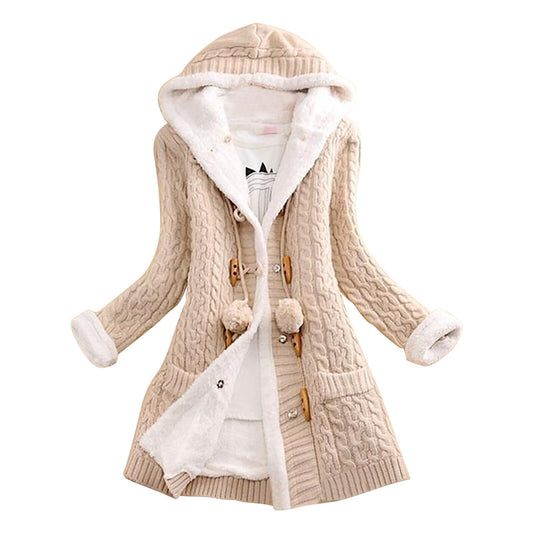 Dam Vinterkardigan Elegant Polyester-1