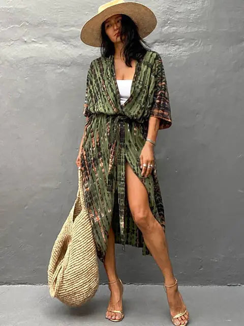 Variant image for Kvinnors Strandpareo Boho Stil Lätt Batik-12