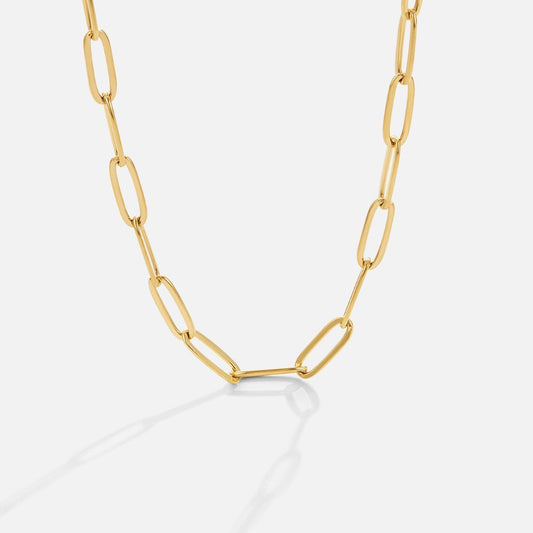Kvinnors Halsband Pappersklippdesign Rostfritt Stål 18 Karat Förgyllt-1