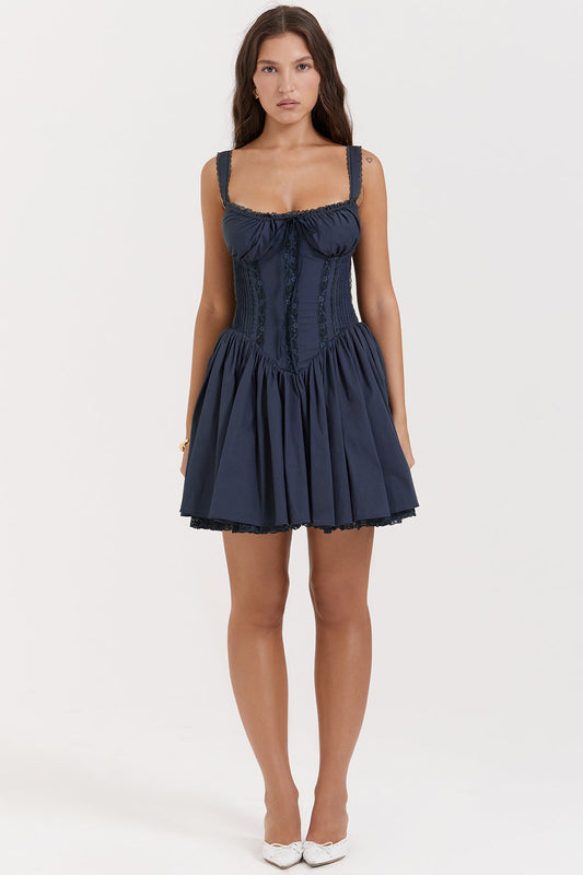 Dam Klänning Minikorsett Elegant Polyester-1