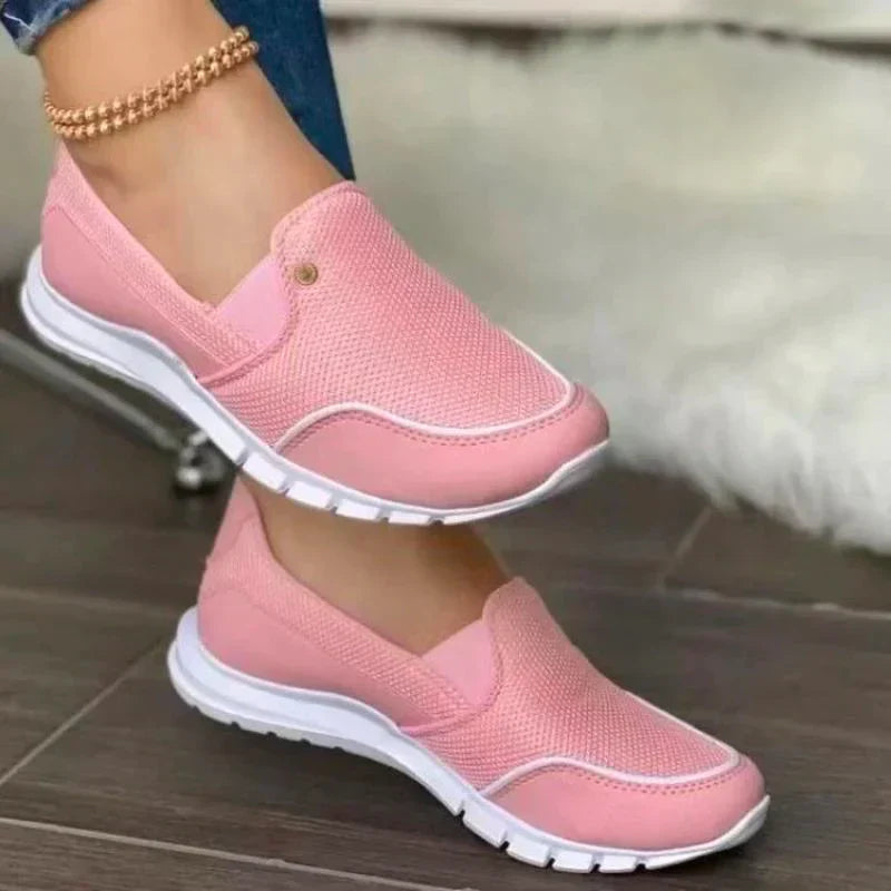 Kvinnors Sneakers Slip-On Lätt Gummi Andningsbar Design-2