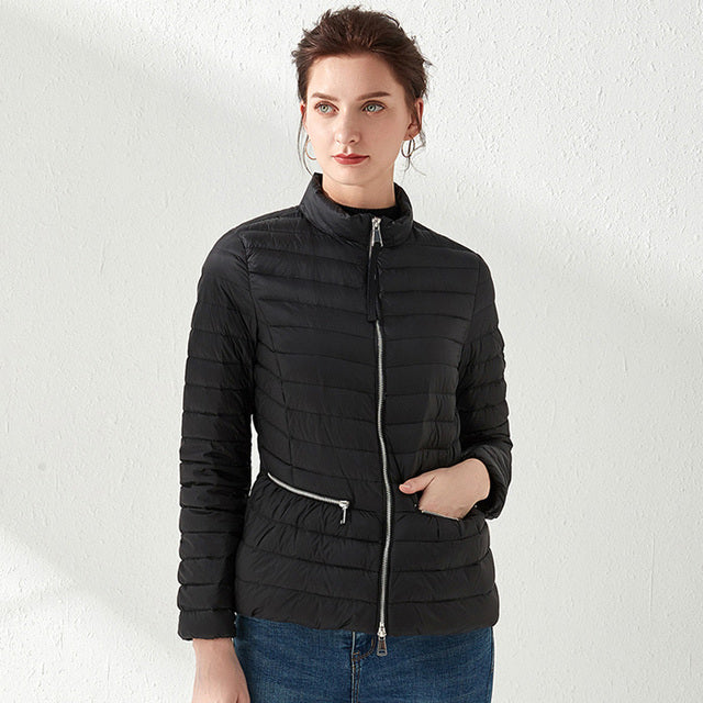 Variant image for Dam Parkas Slim Fit Vattentålig Jacka För Vår och Vinter-7