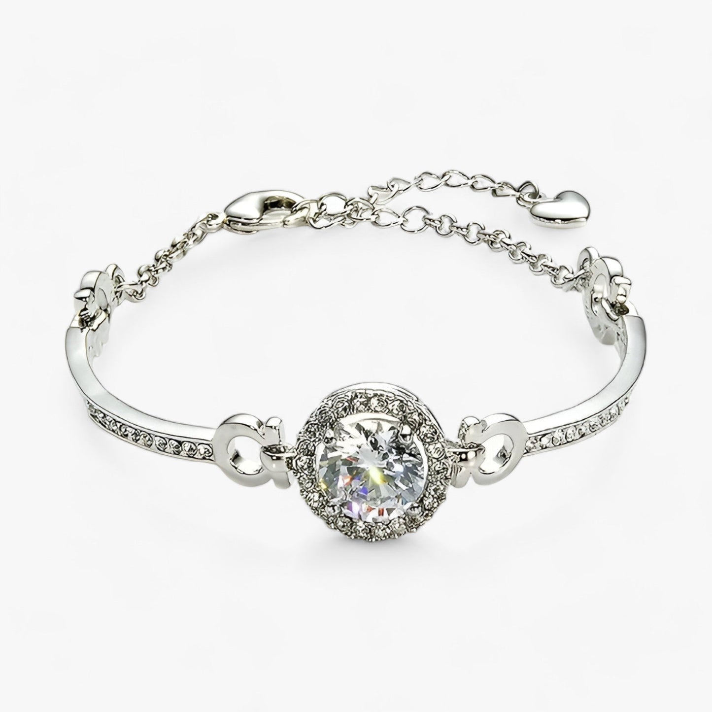 Variant image for Dam Armband Platina med Kristaller, Elegant Design för Alla Tillfällen-2