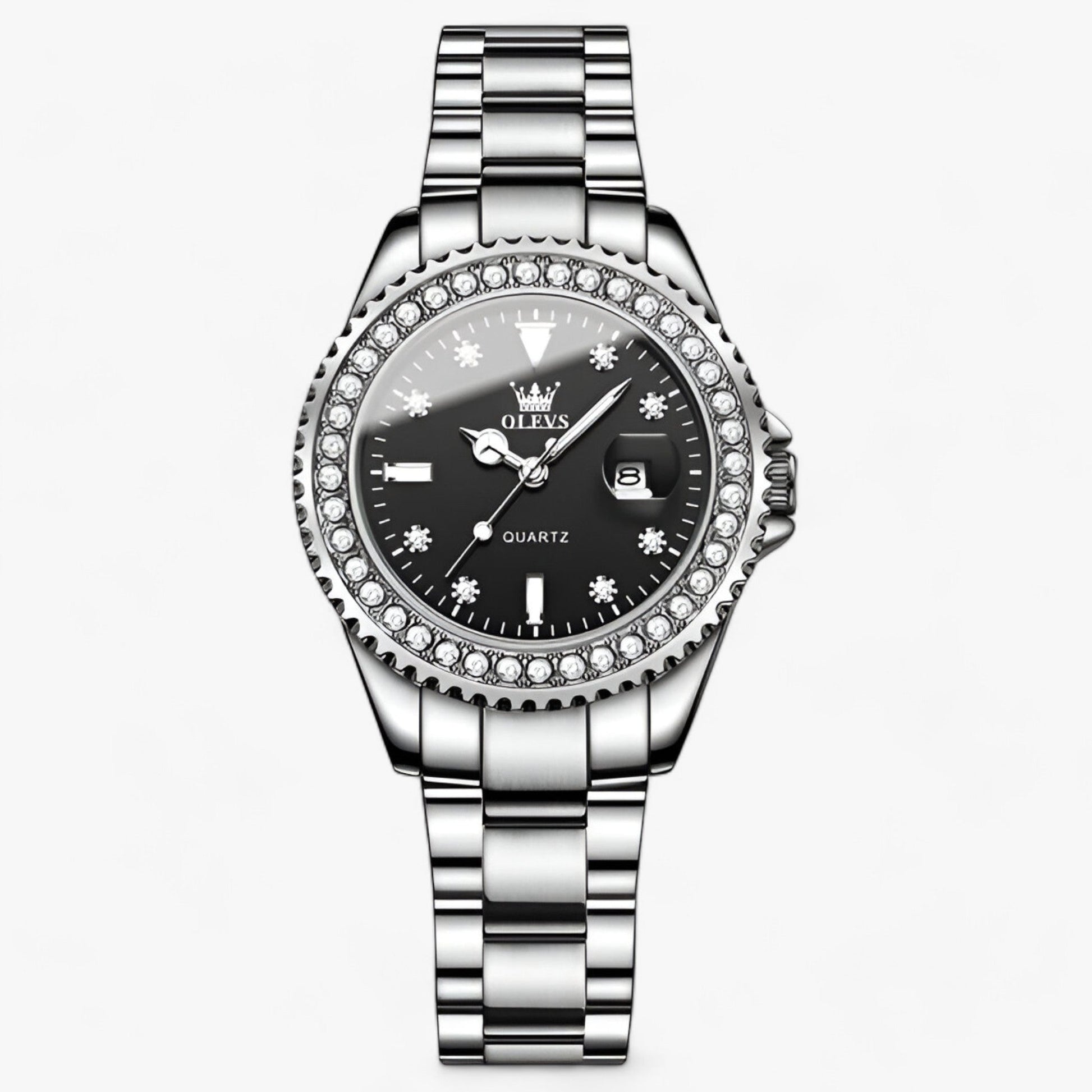 Kvinnors Armbandsur Minimalistisk Rostfritt Stål Diamantdetaljer-5