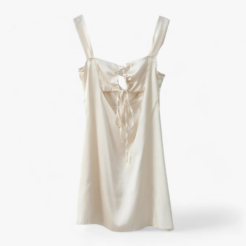 Damklänning A-linjeformad Snörning Polyester Fina Dam Klänningar-1