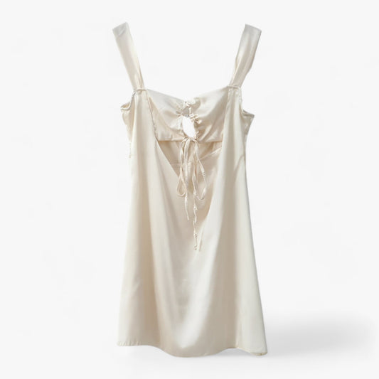 Damklänning A-linjeformad Snörning Polyester Fina Dam Klänningar-1