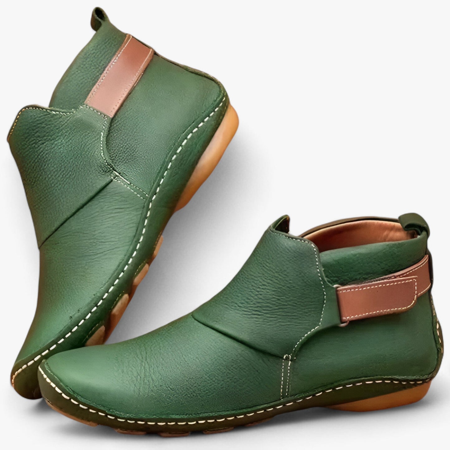 Variant image for Kvinnors Boho Stövlar Slip-On med Broderi Artificiell PU-9