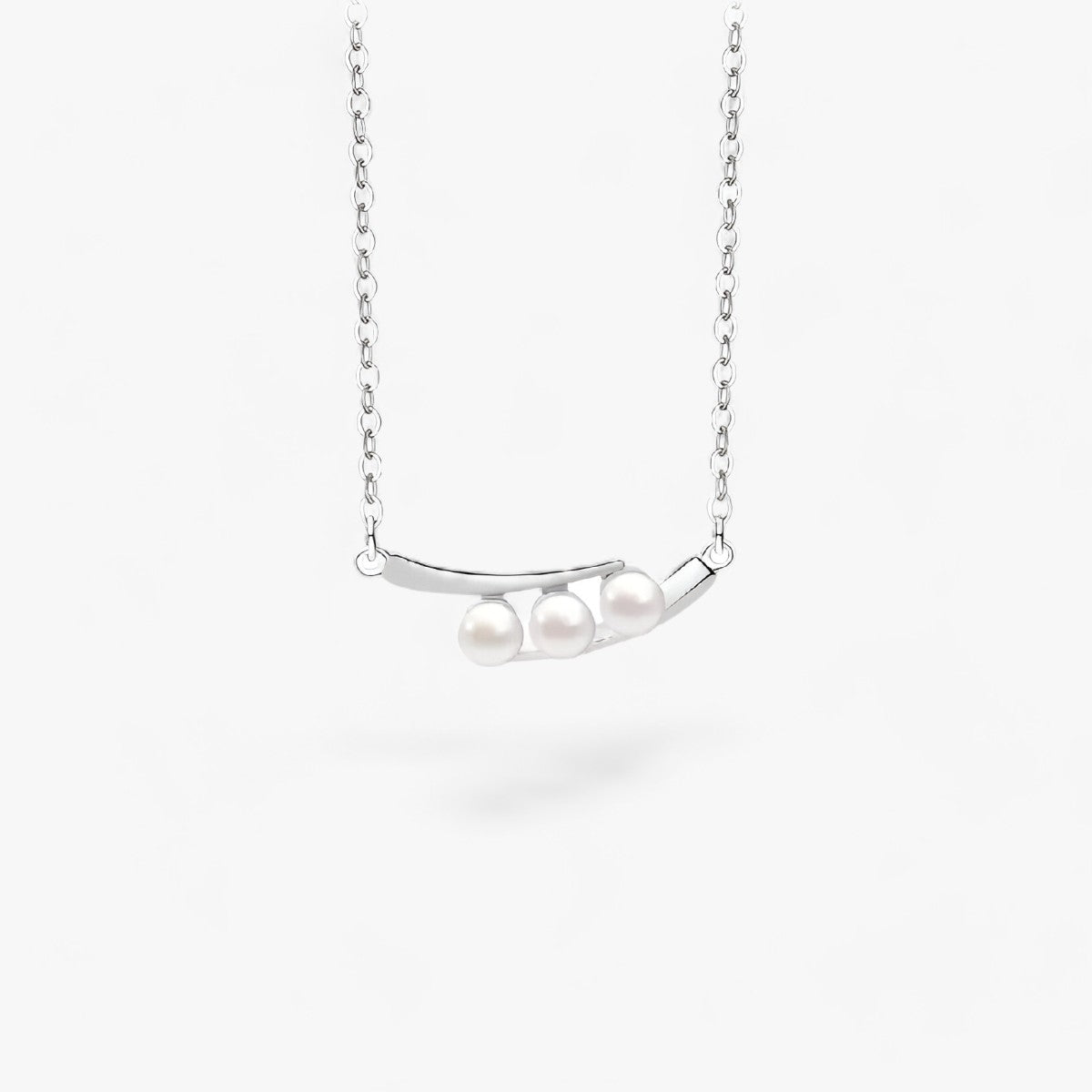 Kvinnors Hänge i 925 Sterling Silver med Pärla Geometrisk Design 2