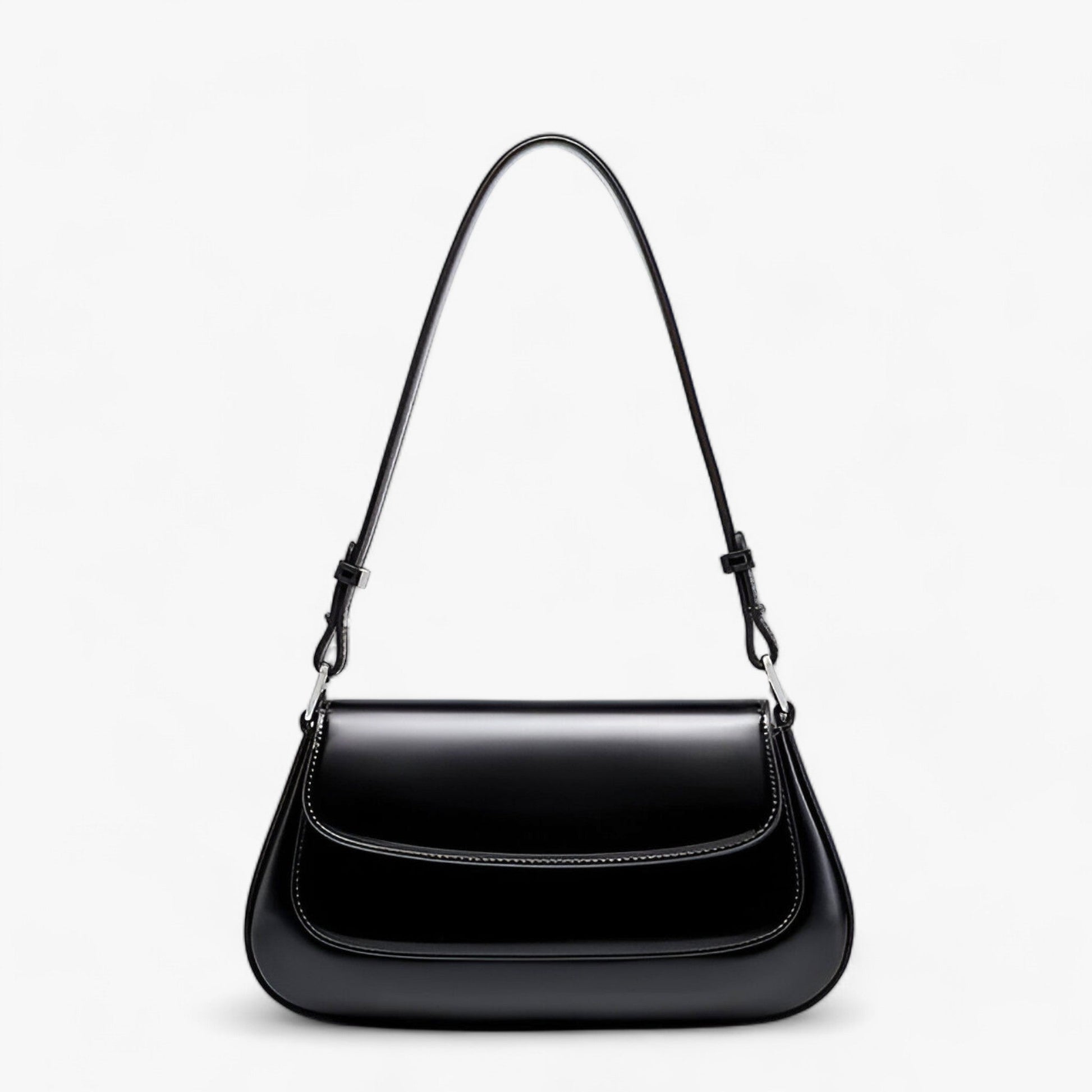 Dam Axelväska Vintage Stil Äkta Läder 5