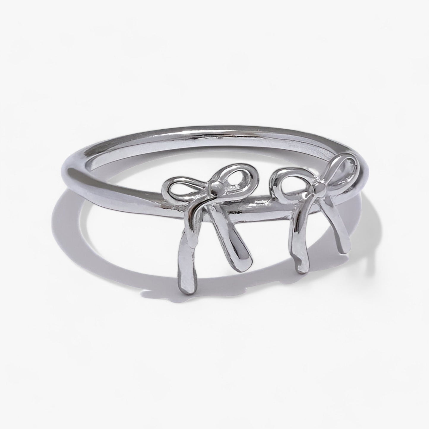 Vattentät Slingring i 18K PVD-belagt Rostfritt Stål – Elegant Silverring för Kvinnor i Flera Storlekar 8