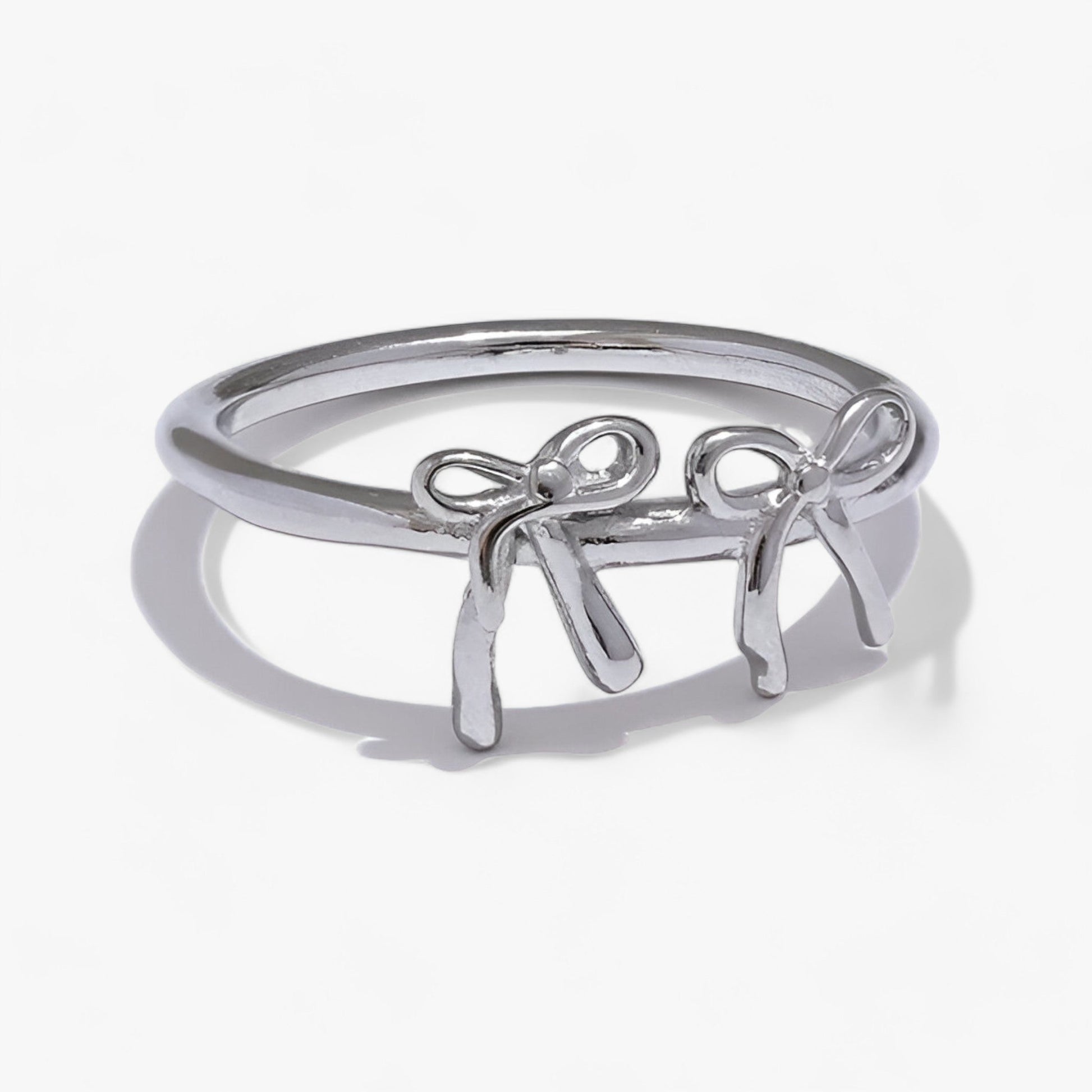 Vattentät Slingring i 18K PVD-belagt Rostfritt Stål – Elegant Silverring för Kvinnor i Flera Storlekar 8