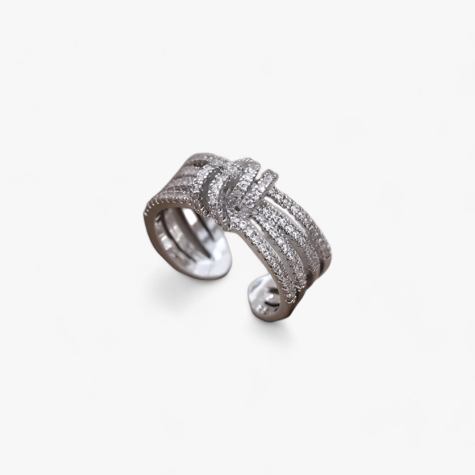 Kvinnors Öppen Ring 14K Guldpläterad Metall Zirkonium 5