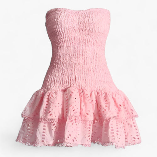 Kvinnor Klänning Ärmlös Hög Midja Polyester-1