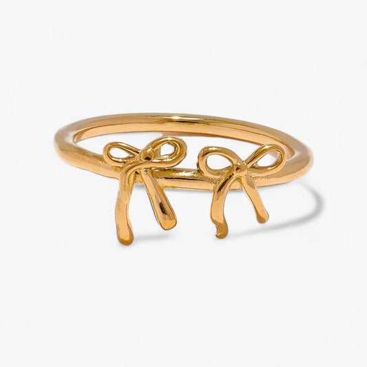 VattentĂ€t Slingring i 18K PVD-belagt Rostfritt StĂ„l â Elegant Silverring för Kvinnor i Flera Storlekar 1