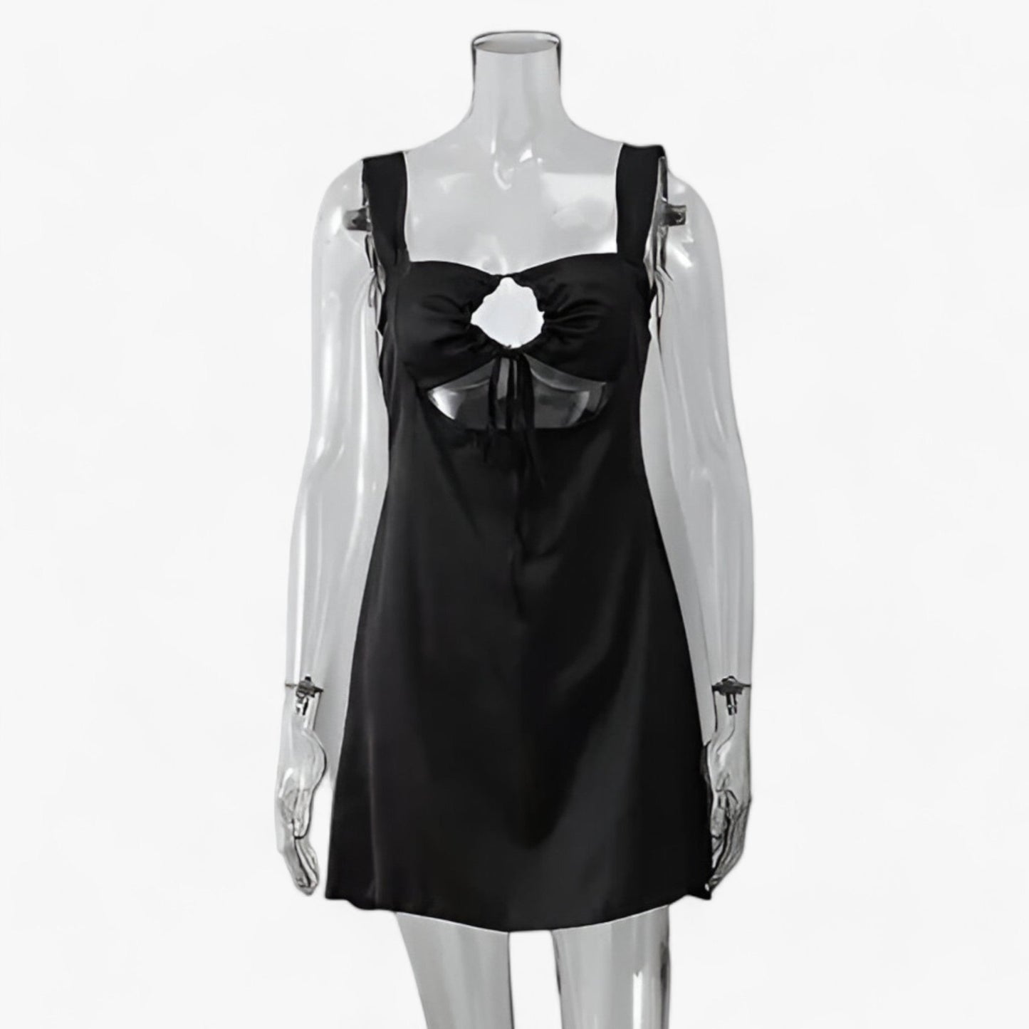 Damklänning A-linjeformad Snörning Polyester Fina Dam Klänningar-4