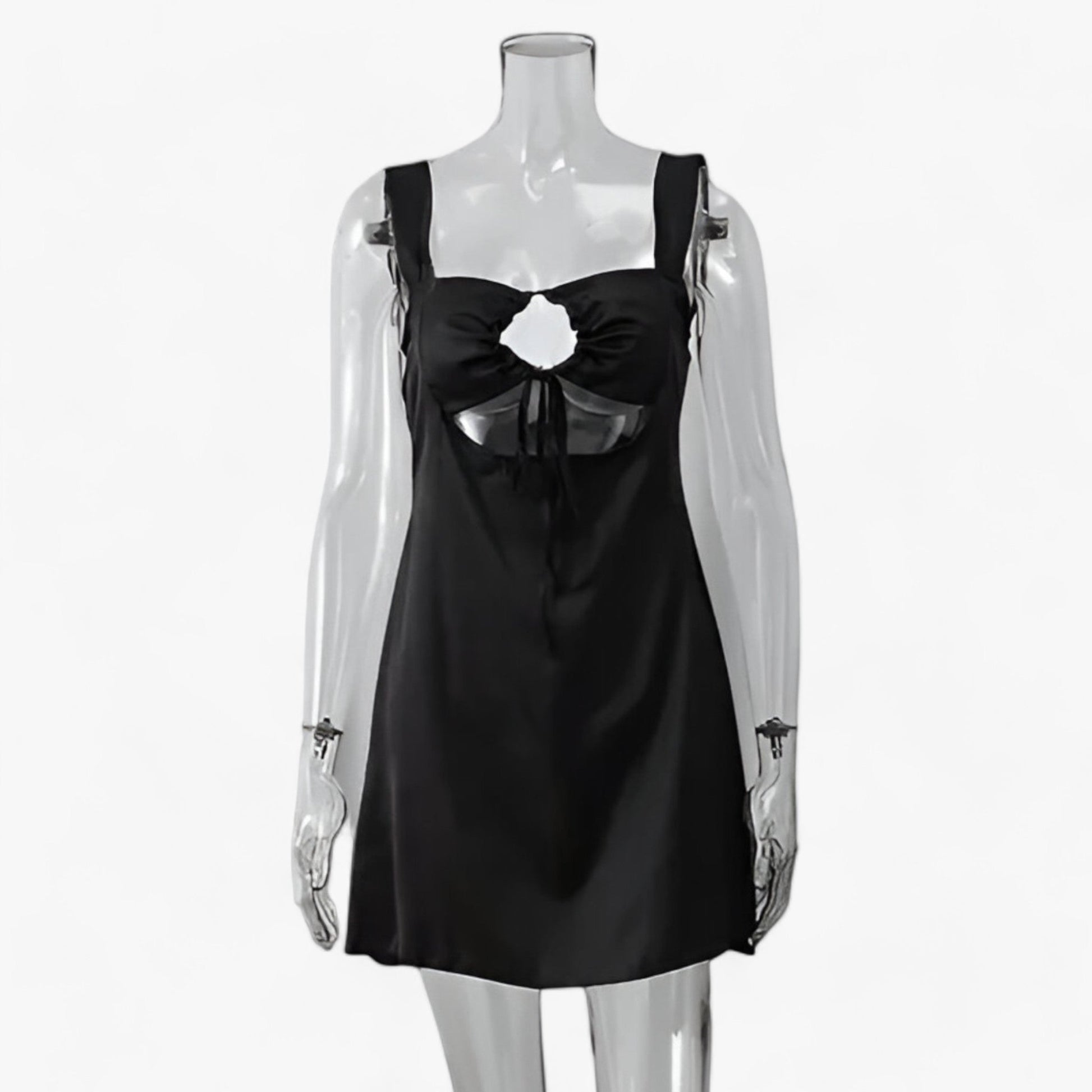 Damklänning A-linjeformad Snörning Polyester Fina Dam Klänningar-4