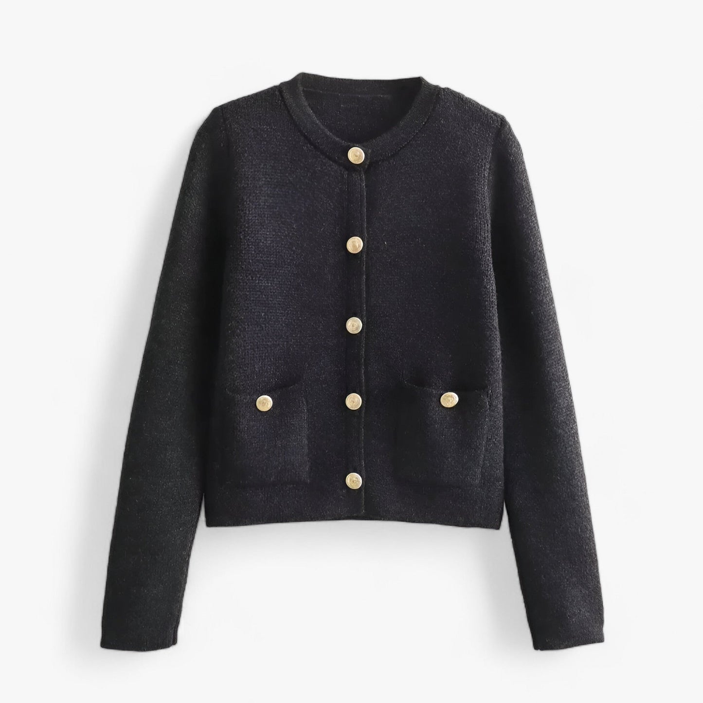 Kvinnors Lång Kofta Stickad Slim Fit Polyester-3