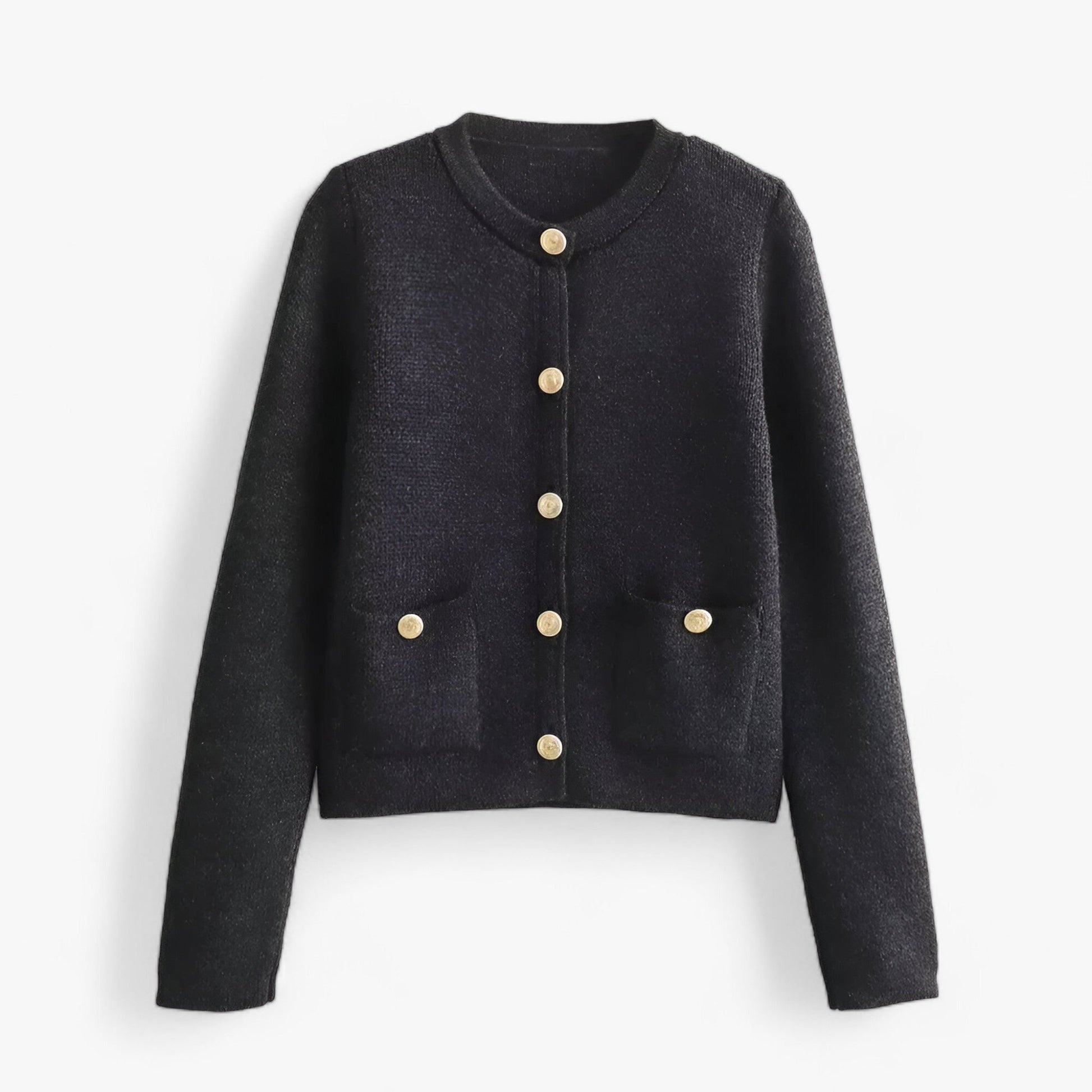 Kvinnors Lång Kofta Stickad Slim Fit Polyester-3