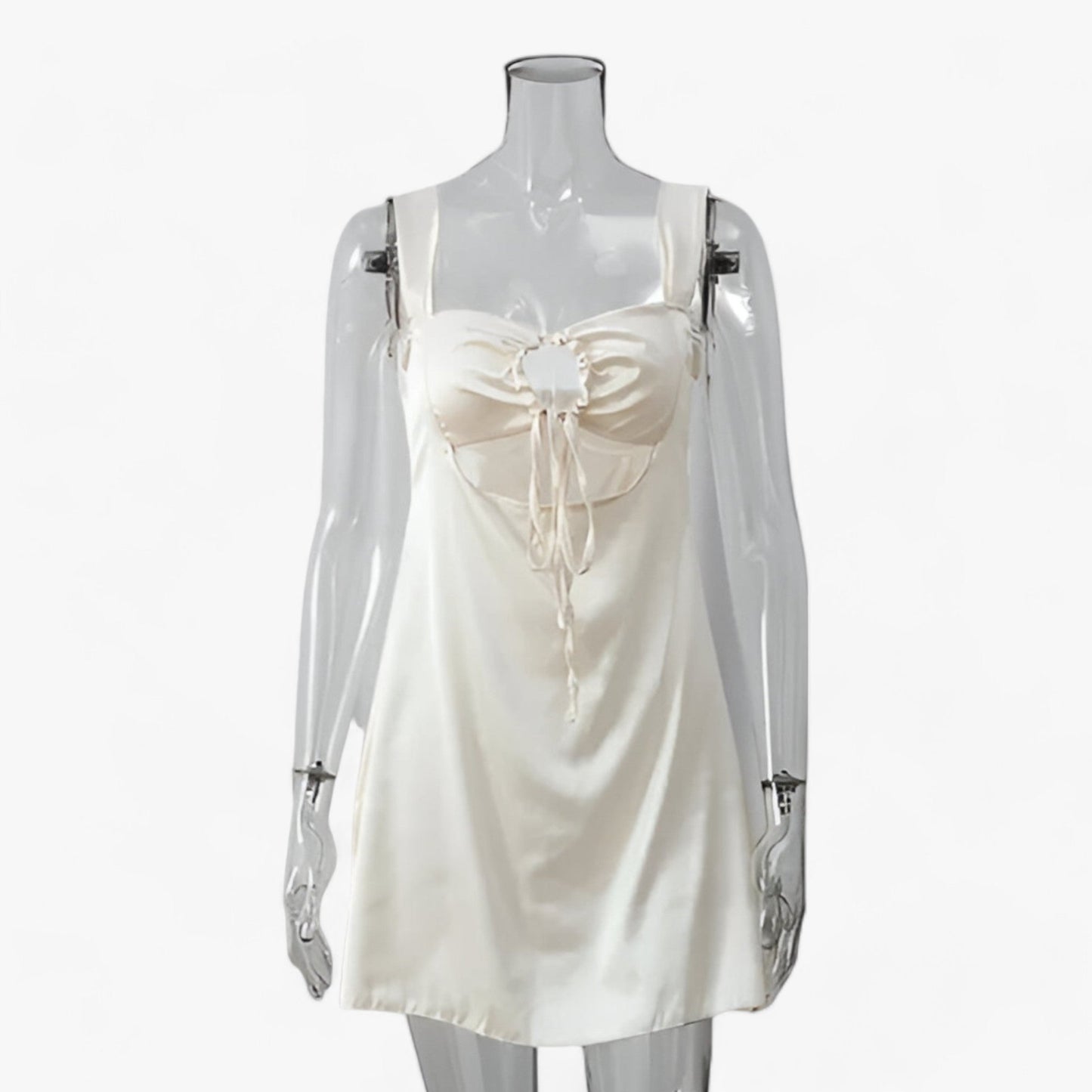 Damklänning A-linjeformad Snörning Polyester Fina Dam Klänningar-3