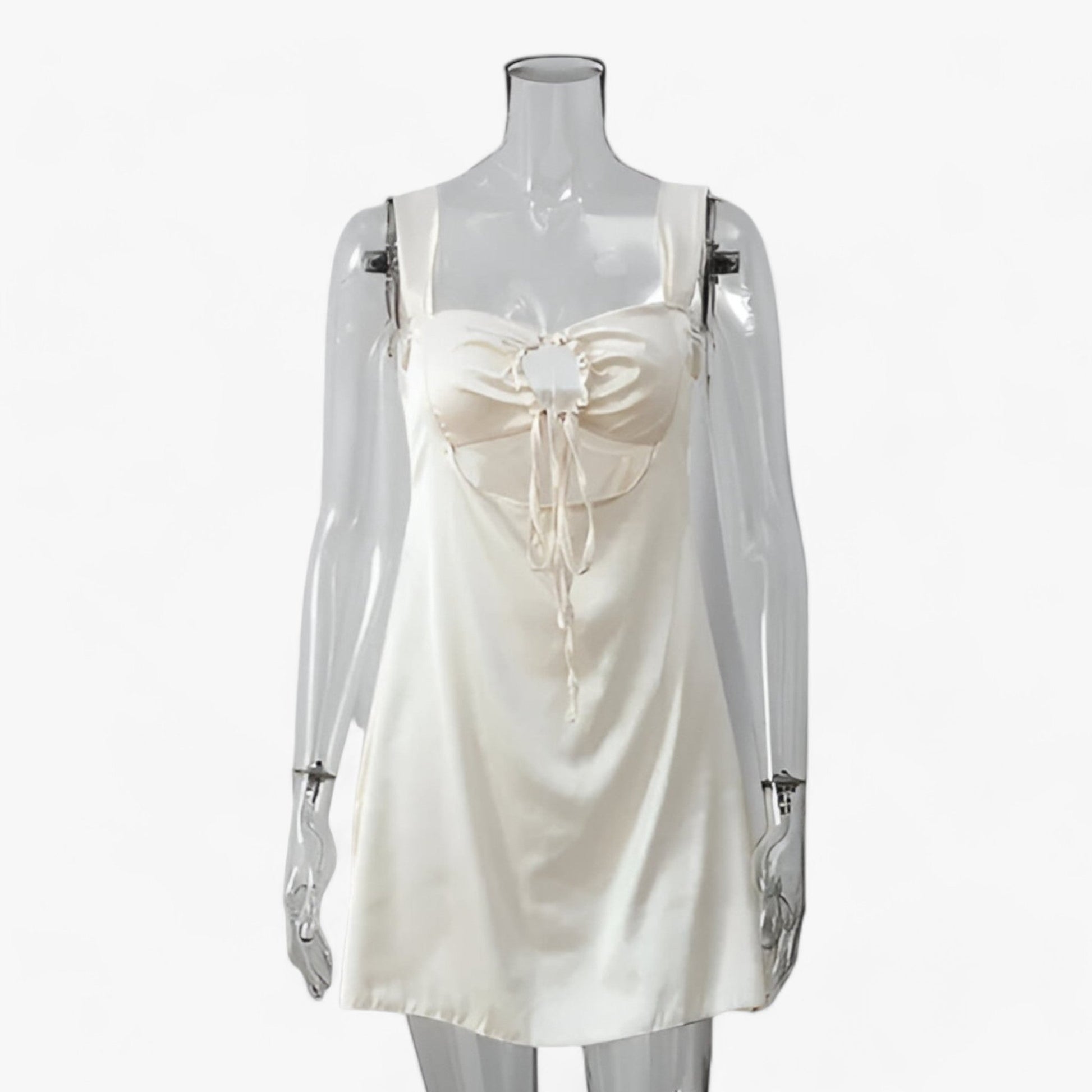 Damklänning A-linjeformad Snörning Polyester Fina Dam Klänningar-3