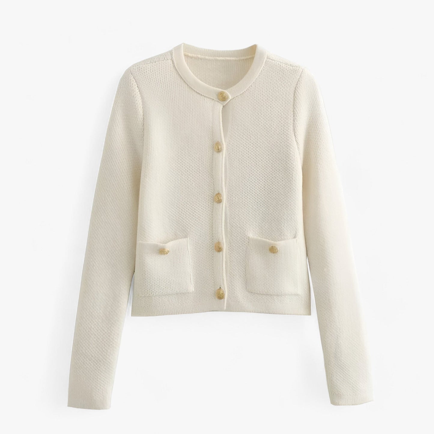 Kvinnors Lång Kofta Stickad Slim Fit Polyester-5