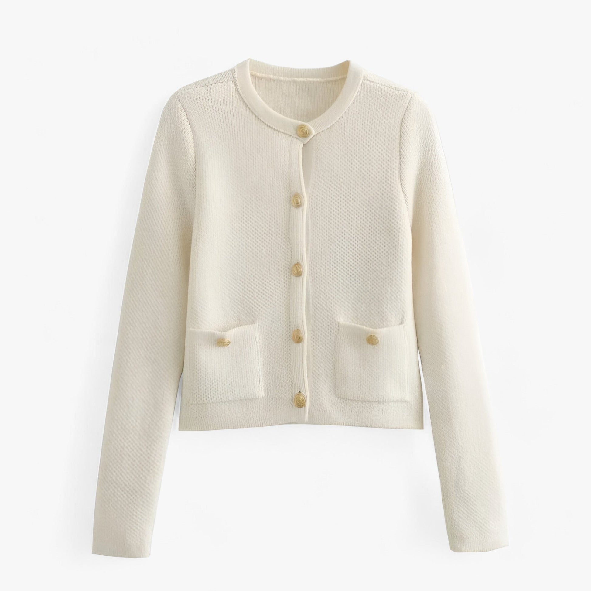 Kvinnors Lång Kofta Stickad Slim Fit Polyester-5