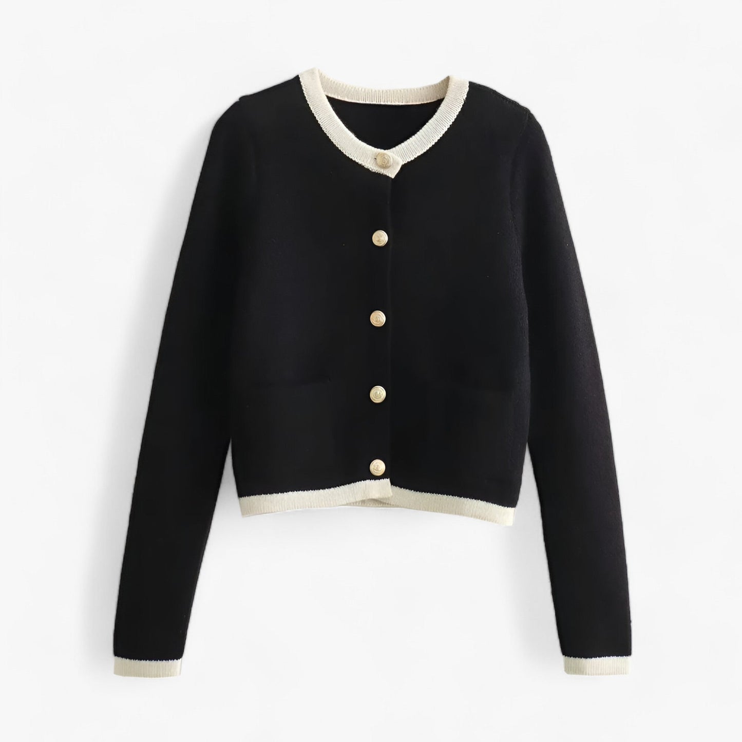 Kvinnors Lång Kofta Stickad Slim Fit Polyester-1