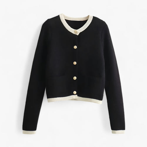 Kvinnors Lång Kofta Stickad Slim Fit Polyester-1