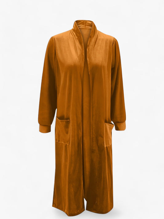 LĂ„ng Jacka Dam i Elegant Polyester med Reverskrage för VĂ„r och Höst â Flera Storlekar 1